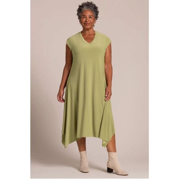 Sympli Splice V-Neck Dress - Picture 1 of 5